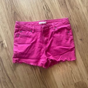 Copper key stretch shorts.